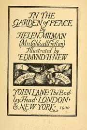 Cover of: In the garden of peace by Helen Milman