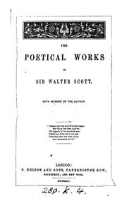 Cover of: The Poetical Works of Sir Walter Scott