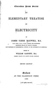 Cover of: An Elementary Treatise on Electricity