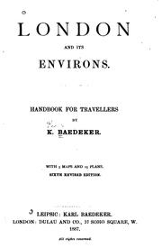 Cover of: London and Its Environs: Handbook for Travellers by Karl Baedeker (Firm)