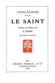 Cover of: Le saint