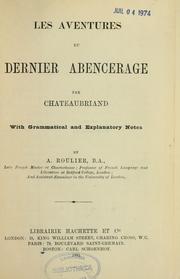 Cover of: Les aventures du dernier Abencerage