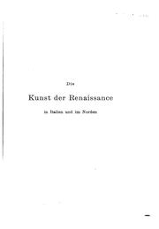 Cover of: Die Kunst der Renaissance in Italien und im Norden