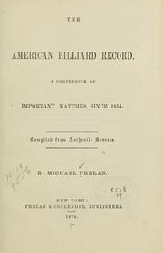 Cover of: The American billiard record