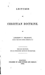 Cover of: Lectures on Christian Doctrine