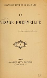Cover of: Le visage émerveillé by Anna de Noailles