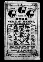 Cover of: Georgen's 1871 Canadian almanac and recipe book