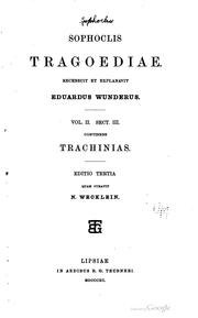 Cover of: Sophoclis Tragoediae. by Sophocles