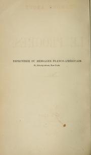 Cover of: Le progrès