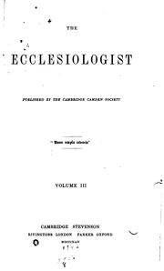 Cover of: The Ecclesiologist