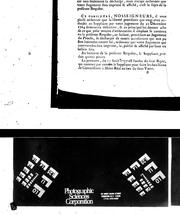 Cover of: A nosseigneurs les commissaires etablis par arrêt du Conseil pour juger en dernier ressort l'affaire du Canada by Pierre-Michel Martel