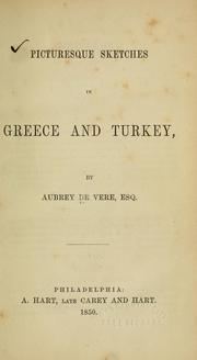 Cover of: Picturesque sketches in Greece and Turkey