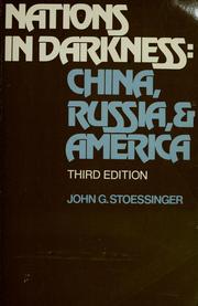Cover of: Nations in darkness | John George Stoessinger