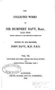 Cover of: The collected works of Sir Humphry Davy. by Sir Humphry Davy