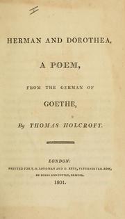 Cover of: Herman and Dorothea: A poem, from the German of Goethe