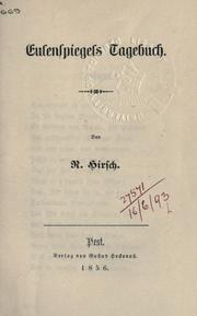 Cover of: Eulenspiegels Tagebuch