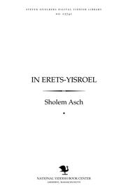 Cover of: In Erets-Yiśroel: hisṭorishe bilder