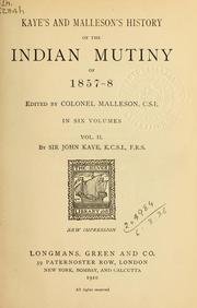 Cover of: History of the Indian Mutiny of 1857-8