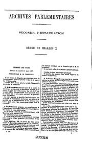 Cover of: Archives parlementaires de 1787 à 1860