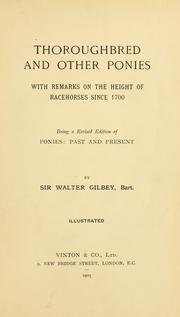 Thoroughbred and other ponies by Gilbey, Walter Sir, 1st Bart