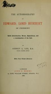 Cover of: The autobiography of Edward, Lord Herbert of Cherbury | Herbert of Cherbury, Edward Herbert Baron
