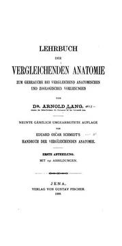 Cover of: Lehrbuch der vergleichenden Anatomie zum Gebrauche bei vergleichend anatomischen und ...