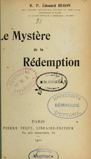 Cover of: Le mystère de la rédemption by Edouard Hugon