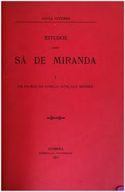 Estudos sobre Sá de Miranda .. by Sousa Viterbo