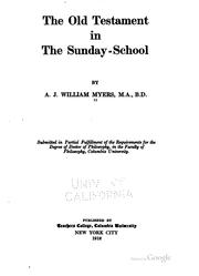 Cover of: The Old Testament in the Sunday-school | A. J. William Myers