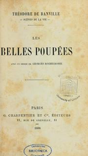 Cover of: Les belles poupées