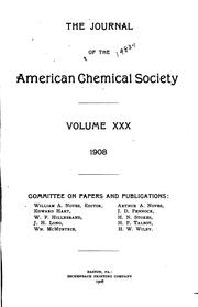 Cover of: Journal of the American Chemical Society by American Chemical Society