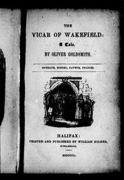 Cover of: The vicar of Wakefield by Oliver Goldsmith