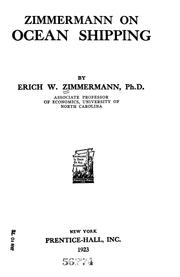 Cover of: Zimmermann on ocean shipping