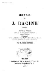 Œuvres de J. Racine by Jean Racine