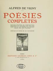 Cover of: Poésies complètes by Alfred de Vigny