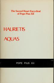 Cover of: Haurietis aquas