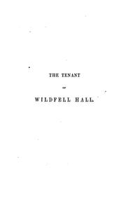 Cover of: The tenant of Wildfell hall, by Acton Bell by Anne Brontë