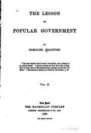 Cover of: The lesson of popular government