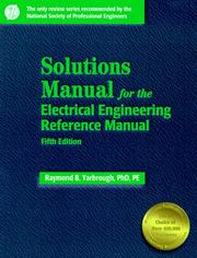 Cover of: Solutions Manual: For the Electrical Engineering Reference Manual