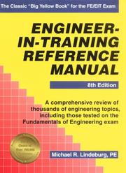 Cover of: Engineer-in-training reference manual by Michael R. Lindeburg, Michael R. Lindeburg