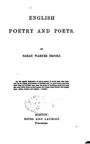 Cover of: English poetry and poets