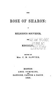 Cover of The Rose of Sharon: A Religious Souvenir