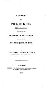 Cover of: Sketch of the Sikhs: A Singular Nation, who Inhabit the Provinces of the ...