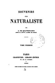 Cover of: Souvenirs d'un naturaliste