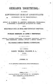 Cover of: Geiriadur Ysgrythyrol by Thomas Charles