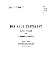 Cover of: Das neue Testament