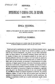 Cover of: Historia de la interinidad y guerra civil de España desde 1868
