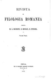 Cover of: Rivista di filologia romanza by 