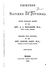 Cover of: Thirteen Satires of Juvenal by Juvenal, Arthur John Macleane