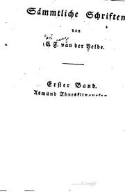 Sämmtliche Schriften by C. F. van der Velde